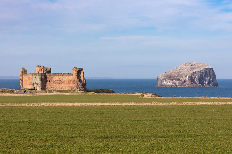 Tantallon Castle and Bass Rock